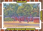 METAL SIGN - Florida Postcard - Entrance, Suwannee Gables Tourist Camp, On Suwa