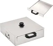 Rice Roll Machine Accessories 2 Drawers Stainless Steel Durable Cookware Vermicelli Roll Steaming for Food Kitchen Chinese Cuisine Recipes, 2 Drawers