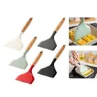 Heat Resistant Silicone Spatulas Wide Non Pancake Scraper Easy to Clean