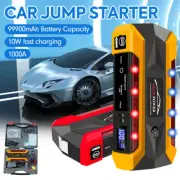 12V 99900mAh Portable Car Jump Starter Power Bank Battery Pack Booster Charger