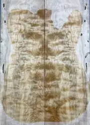 Telecaster Guitar Top Worm-hole Quilted Maple Wood Bookmatched Luthier Supply