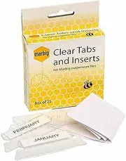 Marbig 81002 Suspension Files Tabs and Inserts Clear/White Box 25