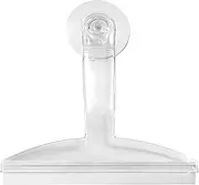 InterDesign Bathroom Shower Squeegee - 8", with Suction Hook, Clear