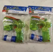 2 Fubbles Light-Up Bubble Blasters Bubble Making Toys, Transparent 2.36 Fl. Oz,