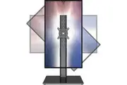 27-43 Inch Monitor Stand with Adjustable Motion and Tempered Glass Base