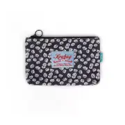 Kravitz Krabag Cotton Eco Tote Shopping Travel Zipper Pouch Flower KH1-5802