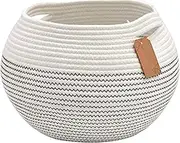 LeoLeozz 2PCS Storage Basket Bin,Altar-shaped Storage Basket | Toy Basket, Bathroom Organization Bin, For Living Rooms, Books, Clothes (cream colored)