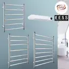 ACA Electric Heated Towel Rails Warmer Racks Round 6/7/8 Bars Stainless Steel AU