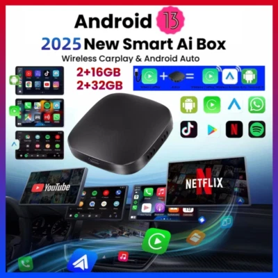 2025 Smart Carplay Ai Box Android 13 TV Box Wifi Built-In Play Store