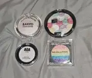 Highlighter Bundle- Revolution Beam Bright In Rainbow, Kleancolor Baked...