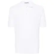 [Fileria] Fileria Honeycomb Knit Polo Shirt 54 IT WHITE