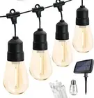Solar Lights Outdoor, 33ft Warm White Solar Festoon Party Lights Outdoor, 14+...