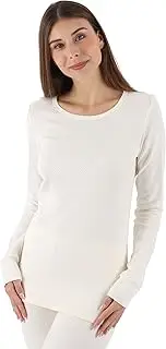 [Cottonique] Thermal Base Layer Long Sleeve for Women with Skin Allergies and Sensitive Skin