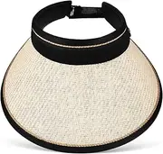[FOMIYES] Sun Protection Wide Brim Summer Hat Foldable Design Elastic Closure for