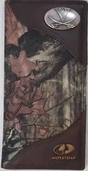 ZEP-PRO Virginia Cavaliers Leather & Nylon MOSSY OAK Camo WALLET ONLY NO BOX