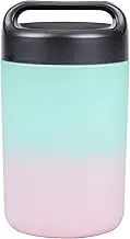 Goodful Stainless Steel Food Jar, Double Wall Vacuum Sealed Insulated Food Storage Container with Carry Handle Lid, 16-Ounce, Ombre Pink to Blue
