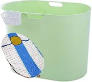 Foldable Bathtub, Portable Soft Plastic Bathtub, Adult Bathtub, Children's Bathtub, Thick Bathtub for The Household, Baby Pool SPA Tub (87×52×62cm Green)