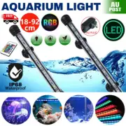 AU Aquarium Fish Tank Aquarium Lights LED Waterproof Full Spectrum Aqua Lamp RGB