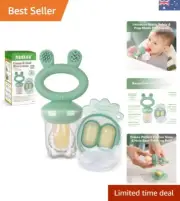 Baby Fruit Food Feeder & Mini Freezer Nibble Tray Combo, Breastmilk Popsicle ...
