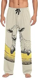 [PDZRMY] Pajama Pants Sheep Banana Red Balloon for Men Men's Separate Bottoms, Lounge Pants with Pockets S