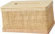 B Baosity Tissue Box Cover Decorative Rattan Tissue Box for Restroom Living Room Hotel