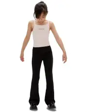 [Calvin Klein Jeans] Punto Flare Tape Pants 8-16 in Black