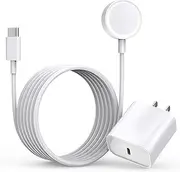Fast Charger for Apple Watch, USB C 20W, Plug Adapter for iPhone Watch and Long 16.6m iWatch Portable, Wireless Fast Charging Cable Compatible with Apple Watch Series