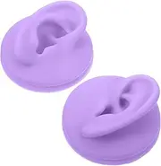 Anneome 2pcs Silicone Ear Models Teaching Aid for Piercing High-fidelity Realistic Ear Shape