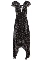Free People Joaquin Floral-print Chiffon Midi Dress - Black - S (UK 8-10 / S) S (UK 8-10 / S)