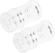 GANAZONO Set of 2 Salt Kitchen Seasoning Bottles Refillable Crystal Jars for Camping Travel