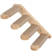 FUKUMARU Cat Climbing Shelf Wall Mounted, Four Step Cat Stairway with Jute Scrat