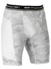 Boy M MCDAVID Hex Thin Padded Compression Sliding Shorts White Gray Camo 24-26"W