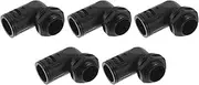 X AUTOHAUX M20x1.5 Cable Glands 15.8mm / 0.62" 90 Degree Bellows Joint PA6 Nylon Black 5 Pcs