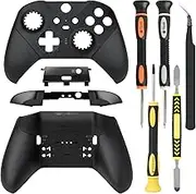 Housing Shell Faceplate Front Back Case Top Cover Bottom Case LB RB Bumper Trigger Button Middle Baffle for Xbox One Elite Series 2 Elite Series 2 Core Controller Replacement Parts(Black