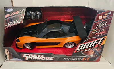 FAST & FURIOUS RC CAR HAN'S MAZDA RX-7 JADA ELITE WITH DRIFT TIRE SET