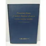 【陽晴百貨】  ELEMENTARY THEORY OF ANALYTIC FUNCTIONS OF ONE OR SE