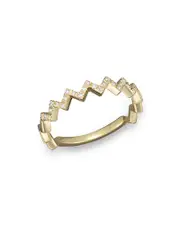 Diamond Zigzag Ring in 14K Yellow Gold, 0.10 ct. t. w.