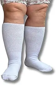 Beltwell Oversized Socks For Swollen Legs, Circulation, Lymphedema, Diabetes, Heaviness, No Marks (2 Packs)