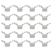 bead clamp, 20 Pcs 28mm Dia Bead Wire End Bead Clamps with Handle, Silver