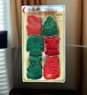 Vintage Good Cook Christmas Cookie Cutters 6 Angel Tree Teddy Bear Bell Snowman