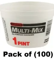 100 Leaktite 01M3500 1 Pint Multi-Mix All Purpose Empty Paint Mixing Containers