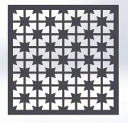 10 DXF File CNC g-code Industrial Laser DECORATIVE PANEL SQUARE Plasma Nr.0694