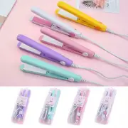 2in1 Mini Hair Straightener Ceramic Tourmaline Plate Iron Beauty Curler EHF Blue UK Plug