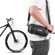[WILD MAN] Quick Release 2L Hard Shell Waterproof Scooter Storage Bag for Kick Scooters Folding Bike Self Balancing Scooters Bike Kick Board Handlebar Bag MTB(XT17,Black)