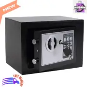 Electronic Deluxe Digital Security Safe Box Key Keypad Lock, Cash Storage, Black