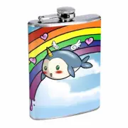 Narwhals D8 Flask 8oz Stainless Steel Hip Drinking Whiskey