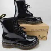 Dr Doc Martens Patent Lamper Black Boots 1460W US Women's 6 / Uk 4 / EUR 37 NEW
