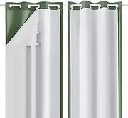 Aiyufeng Greyish White 100% Blackout Curtain Liners 2 Panels Set, Total Black Out Liner for 84 Inch Behind Curtains for Bedroom,Thermal Curtains for Summer Heat 2 Liners Per Set, Each 36" Wx80 L