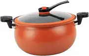 DimyFew Chinese Cookware Large Capacity Stew Pot for Soups And Meats, orange