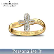 Thomas Kinkade Personalised Religious Couples Ring